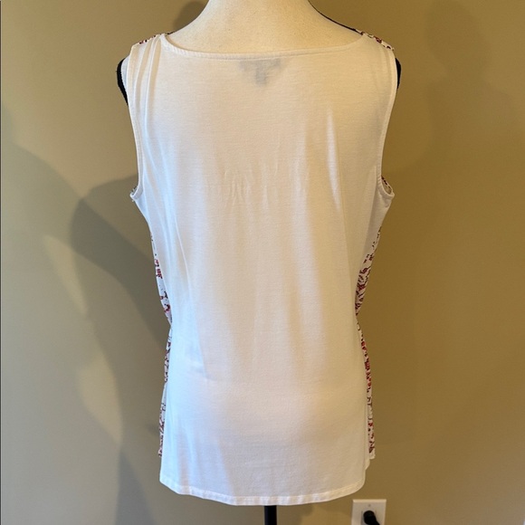 Le Chateau Top Cowl Neck Lined Reddish Pink Black Sleeveless Women's Size L - Picture 3 of 9